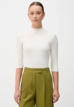 United Colors of Benetton tricou culoarea bej, cu turtleneck, 36K8D201B imagine