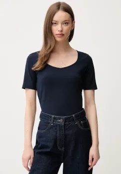 United Colors of Benetton tricou culoarea bleumarin, 3FJHD401P imagine