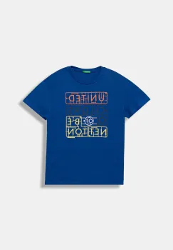 United Colors of Benetton tricou de bumbac pentru copii cu imprimeu, 3I1XC10Q4 imagine