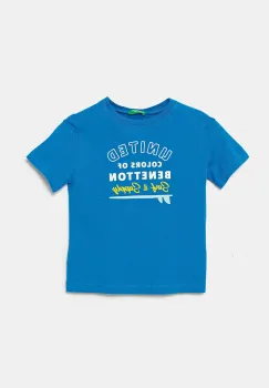 United Colors of Benetton tricou de bumbac pentru copii cu imprimeu, 3I1XG10JO imagine