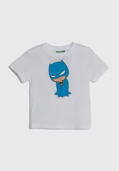 United Colors of Benetton tricou de bumbac pentru copii culoarea alb imagine