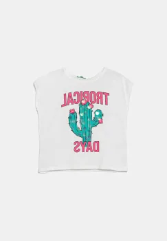 United Colors of Benetton tricou de bumbac pentru copii culoarea alb, 3I1XC10P0 imagine