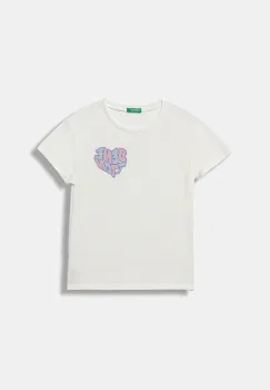 United Colors of Benetton tricou de bumbac pentru copii culoarea alb, 3I1XC10Q1 imagine