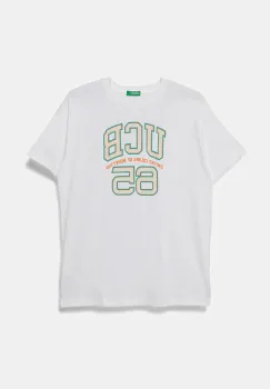 United Colors of Benetton tricou de bumbac pentru copii culoarea alb, cu imprimeu, 3I1XC10OO imagine