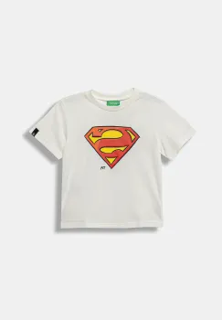 United Colors of Benetton tricou de bumbac pentru copii culoarea alb, cu imprimeu, 3JERG10JX imagine