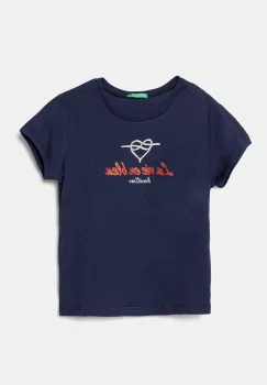 United Colors of Benetton tricou de bumbac pentru copii culoarea albastru marin, 3I1XG10J2 imagine