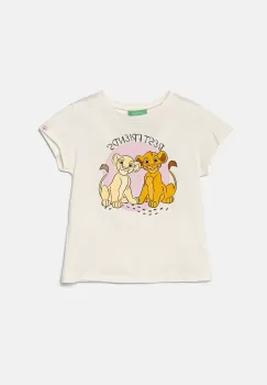 United Colors of Benetton tricou de bumbac pentru copii culoarea bej, 3I1XG10GS imagine
