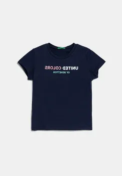 United Colors of Benetton tricou de bumbac pentru copii culoarea bleumarin, 3I1XC10MZ imagine