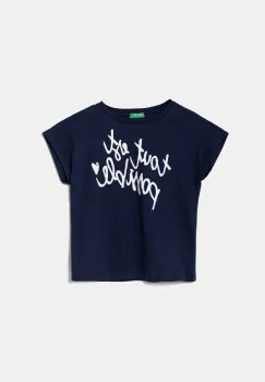 United Colors of Benetton tricou de bumbac pentru copii culoarea bleumarin, 3I1XC10NZ imagine