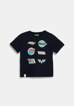 United Colors of Benetton tricou de bumbac pentru copii culoarea bleumarin, cu imprimeu, 3I1XG10I3 imagine