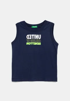 United Colors of Benetton tricou de bumbac pentru copii culoarea bleumarin, cu imprimeu, 3I1XGH013 imagine