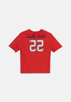 United Colors of Benetton tricou de bumbac pentru copii culoarea bordo, cu imprimeu, 3I1XC10O4 imagine