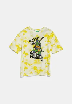 United Colors of Benetton tricou de bumbac pentru copii culoarea galben, cu imprimeu, 3ORKC10P3 imagine