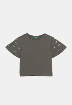 United Colors of Benetton tricou de bumbac pentru copii culoarea gri, 3MI5C10O1 imagine