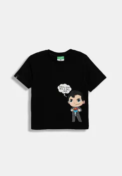 United Colors of Benetton tricou de bumbac pentru copii culoarea negru, cu imprimeu, 3JERG10JX imagine