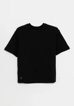 United Colors of Benetton tricou de bumbac pentru copii culoarea negru, neted, 35RYC10NC imagine