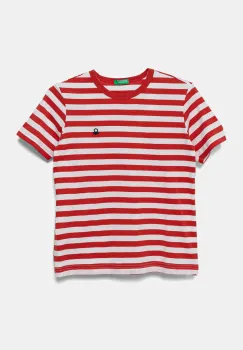 United Colors of Benetton tricou de bumbac pentru copii culoarea rosu, cu imprimeu, 3FHXC10MW imagine