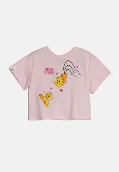 United Colors of Benetton tricou de bumbac pentru copii culoarea roz, 3I1XG10HF imagine