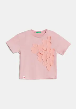 United Colors of Benetton tricou de bumbac pentru copii culoarea roz, 3I1XG10IK imagine