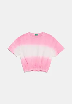 United Colors of Benetton tricou de bumbac pentru copii culoarea roz, 3NPDC10OK imagine