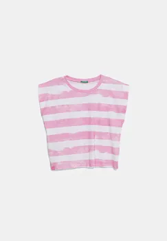 United Colors of Benetton tricou de bumbac pentru copii culoarea roz, 3SL3C10OW imagine