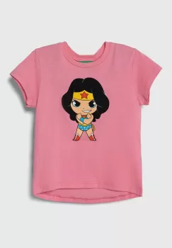 United Colors of Benetton tricou de bumbac pentru copii culoarea roz imagine