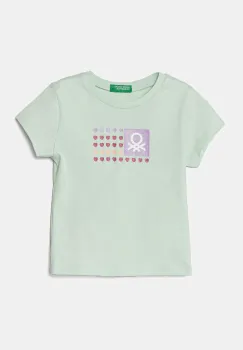 United Colors of Benetton tricou de bumbac pentru copii culoarea verde, 3I1XG10HU imagine