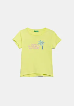 United Colors of Benetton tricou de bumbac pentru copii culoarea verde, 3I1XG10JB imagine