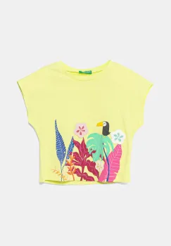 United Colors of Benetton tricou de bumbac pentru copii culoarea verde, 3I1XG10JH imagine
