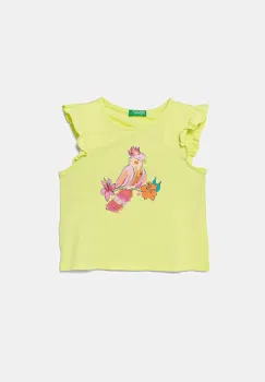 United Colors of Benetton tricou de bumbac pentru copii culoarea verde, 3I1XG10JK imagine