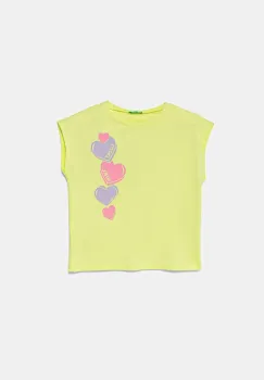 United Colors of Benetton tricou de bumbac pentru copii culoarea verde, 3JERC10PB imagine