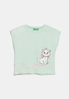 United Colors of Benetton tricou de bumbac pentru copii culoarea verde, 3JERG10JC imagine