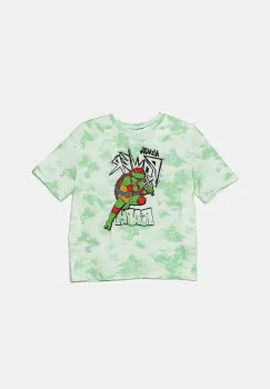 United Colors of Benetton tricou de bumbac pentru copii culoarea verde, cu imprimeu, 3ORKC10P3 imagine