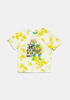 United Colors of Benetton tricou de bumbac pentru copii culoarea verde, cu imprimeu, 3ORKG10JD imagine