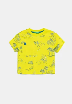 United Colors of Benetton tricou de bumbac pentru copii culoarea verde, cu imprimeu, 3PDQG10JN imagine