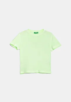 United Colors of Benetton tricou de bumbac pentru copii culoarea verde, uni, 3085G10JP imagine