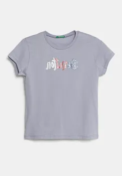 United Colors of Benetton tricou de bumbac pentru copii culoarea violet, 3I1XC10MZ imagine