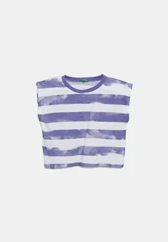 United Colors of Benetton tricou de bumbac pentru copii culoarea violet, 3SL3C10OW imagine