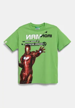 United Colors of Benetton tricou de bumbac pentru copii x Marvel culoarea verde, cu imprimeu, 35RYC10N9 imagine