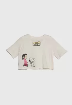 United Colors of Benetton tricou de bumbac pentru copii X Peanuts culoarea bej imagine