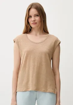 United Colors of Benetton tricou de in culoarea bej, 37UJE16B1 imagine