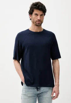 United Colors of Benetton tricou de in culoarea bleumarin, uni, 3UTFU10A5 imagine