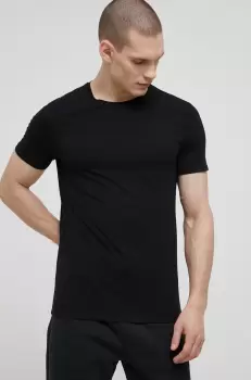 United Colors of Benetton tricou de pijama culoarea negru, neted imagine