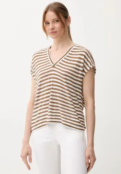United Colors of Benetton tricou din amestec de in culoarea maro, 38O0D10A8 imagine