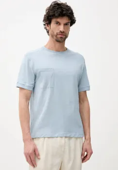 United Colors of Benetton tricou din amestec de in culoarea roz, neted imagine
