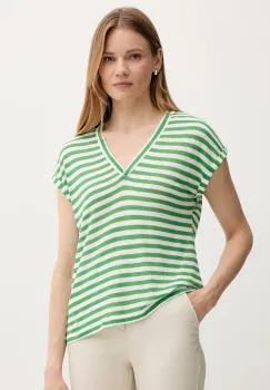 United Colors of Benetton tricou din amestec de in culoarea verde, 38O0D10A8 imagine