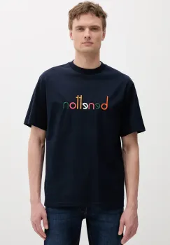United Colors of Benetton tricou din bumbac barbati, culoarea galben, cu imprimeu, 3MI6U109O imagine