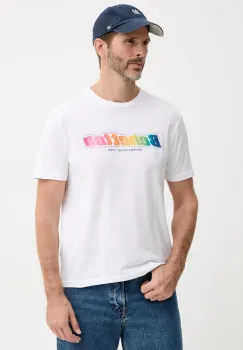 United Colors of Benetton tricou din bumbac barbati, culoarea violet, cu imprimeu, 3I1XU1096 imagine