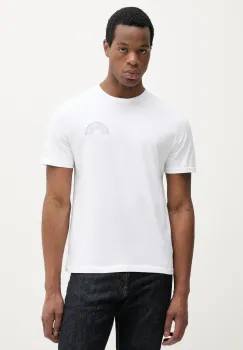 United Colors of Benetton tricou din bumbac barbati, culoarea violet, cu imprimeu, 3I1XU1096 imagine