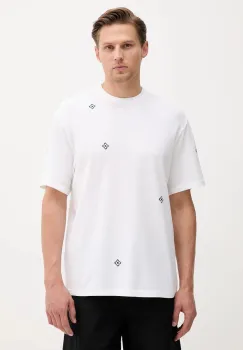 United Colors of Benetton tricou din bumbac culoarea alb, cu imprimeu, 325RU10AL imagine